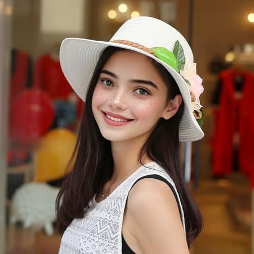 Sombrero de Sol para Mujer tipo Panama de Paja miniatura 4