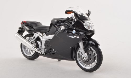 BMW K1200S, negro , Modelo de Auto, modello completo, Welly 1:18 Cover
