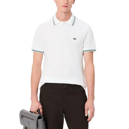 Lacoste Men's Regular Fit Trim Accent L.12.12 Polo Shirt, White, 3X-Large