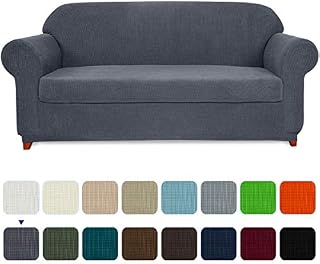 subrtex Sofa Cover 2 Piece Stretch Couch Slipcovers Furniture Protector for Armchair Loveseat