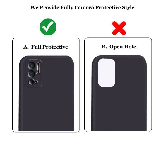 Image of A rtistque Liquid TPU Silicone Matte Shockproof Flexible with Camera Protection Soft Back Cover Case for Xiaomi Redmi Note 10T 5G | Poco M3 Pro 5G - Black