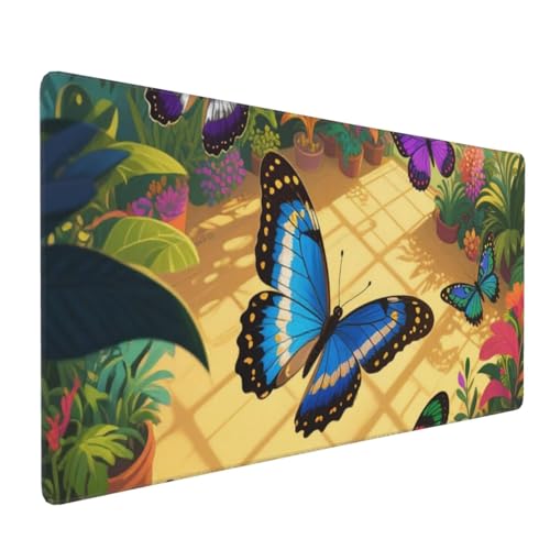 Tapis de souris de jeu papillon 90x40 cm pour bureau