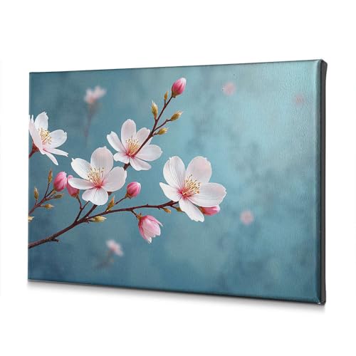 Branche de fleurs de cerisier sur toile pour créer un coin lecture zen en bibliothèque
