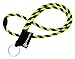 Produktbild mia mai Tubular Lanyard (45 cm) Schlüsselband mit Sicherheitsverschluss, Schlüsselring Schlüsselanhänger (Gelb/Schwarz)