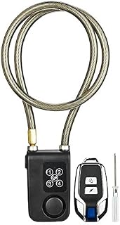 Alarm Lock Remote Alarm Lock - Chain Lock, Wireless Remote Control Alarm Lock Chain Lock for Bike Motorcycle