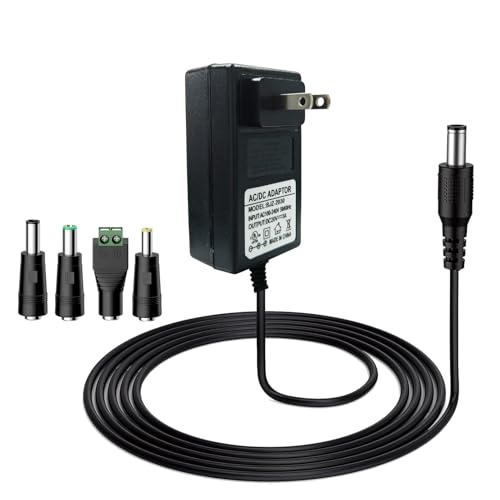 20V 3A Power Supply AC DC Adapter 100-240V 50-60hz, DC Barrel Plug 5.5x2.5mm & 2.1mm with 4 Interchangeable Connector Tips for 20 Volt 0.5A 3A 1A 2A, 500mA 1000mA 2000mA 3000mA Equipment