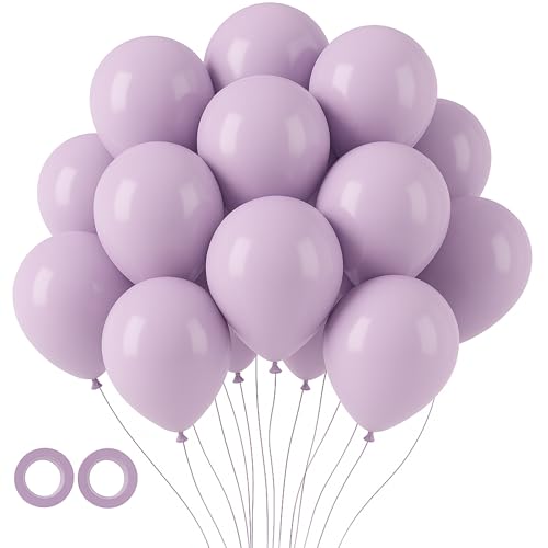 Image of Voircoloria 105pcs Lilac Purple Balloons 12inch Party Latex Balloons for Birthday Graduation Baby Shower Anniversary New Year Holiday Party Decorations