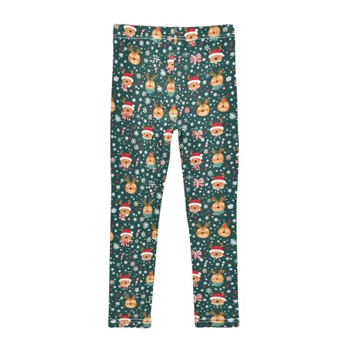 Christmas Reindeer Head Girls Leggings Athletic Pants Tights Stretch Bottom2