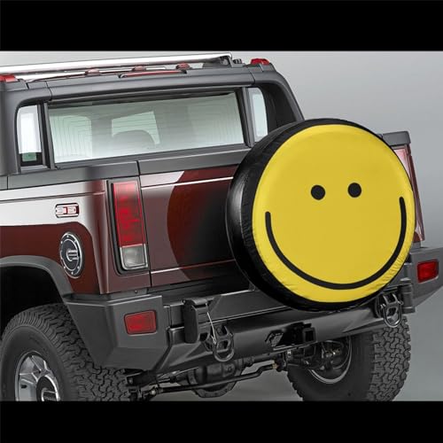 Image of Smiley Face Tire Cover Weatherproof Dustproof Wheel Spare Tire Cover Wheel Protectors Universal Fit for Rv Trailer SUV Truck Camper 16 Inch