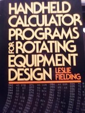 Hardcover Handheld Calculator Programs for Rotating Equipment Design Book