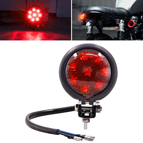 YnGia Feu arrière de moto, feu stop de frein de moto universel, feu de circulation de moto à led rouge 12v feu de garde-boue arrière pour vélo de rue...