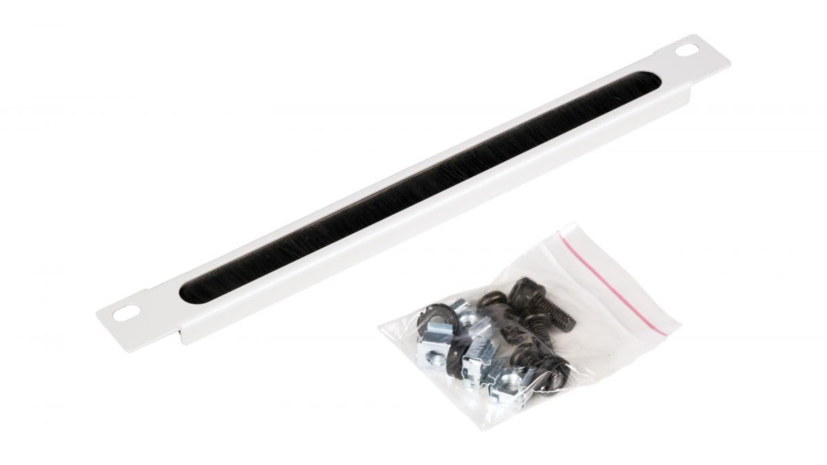 Equip Passacavo da 10" con Inserto a Spazzola, Grigio 1U