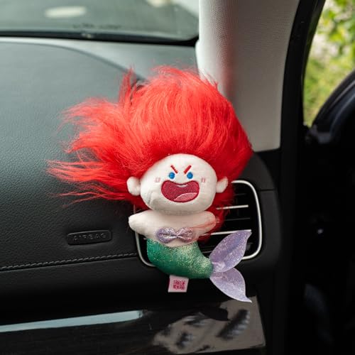 INEBIZ Cute Angry Mermaid Car Air Vent Decor Clip Automotive Interior Aesthetic Decorations Accessorries for Women