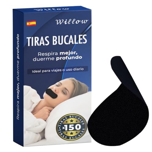 Willow® PACK de 150 unidades tiras bucales | Mouth tape | Tiras bucales para dormir | Antironquidos | Cinta bucal para dormir | Tapa bocas para dormir