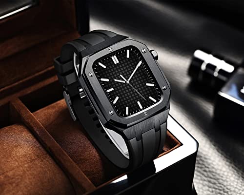 Protégez votre Apple Watch 45mm avec ce kit boîtier métal noir antichoc