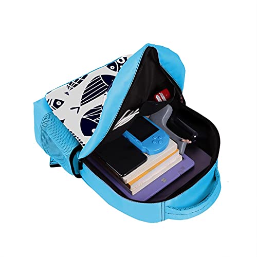 Sac à dos écolier sirène garçon bleu vert cartable primaire - 5