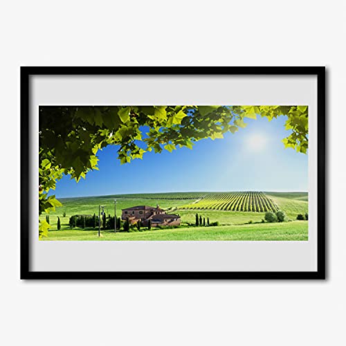 Photo murale salon et chambre 70x50 cm grand format paysage de campagne sous cadre