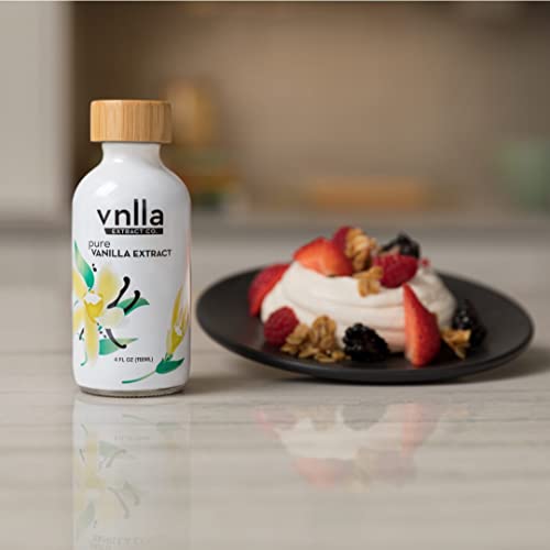 All Natural Pure Vanilla Extract 4Oz - Vnlla Extract Co. - Sustainably Sourced From Madagascar | No Artificial Flavors, Colors Or Added Sugar | Perfect For Baking Cake, Cookies, And Bread. #TOP5