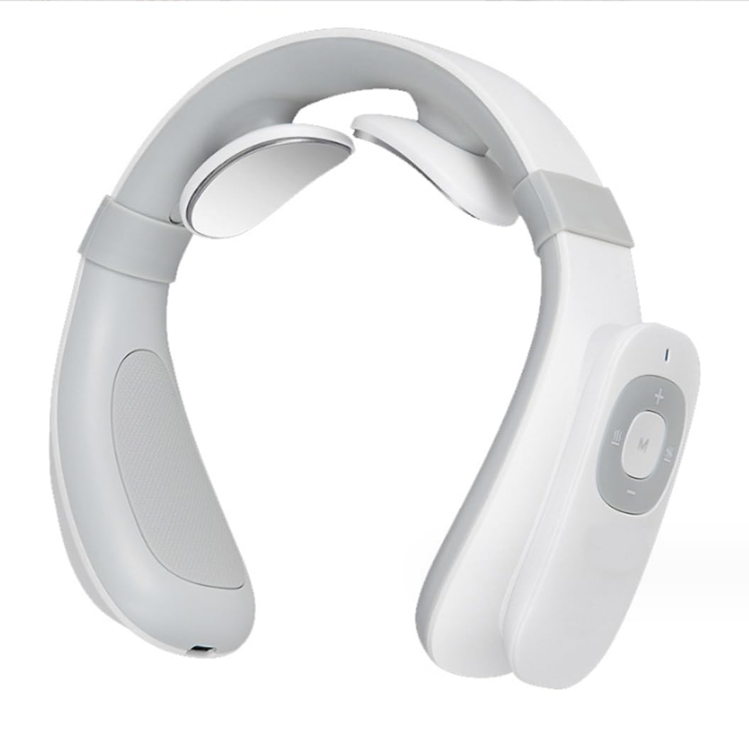 Impulso Elettrico Massaggiatore Cervicale,Con telecomando,Massaggiatore Collo Intelligente,Massaggiatore Collo Elettrico Portatile,Regalo per Uomo Donna A