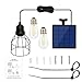Ousam Led Solar Lights Outdoor Dusk to Dawn Shed Light 9.8FT Extension Cable Solar Powered Bulb Pendant Waterproof for Indoor, Chicken Coop, Porch, Gazebo (Warm White)