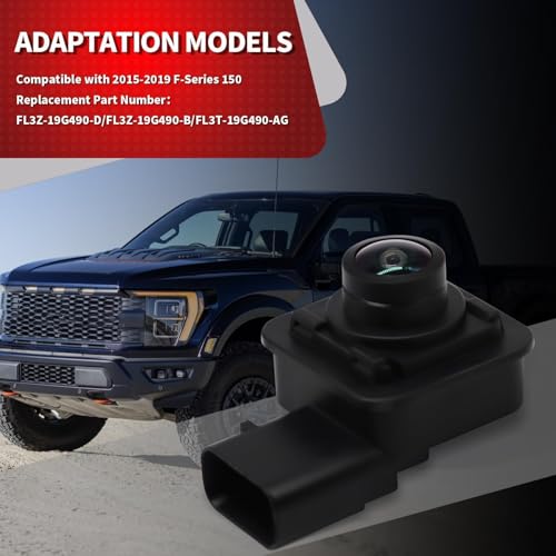 Image of Nakkaa FL3T-19G490-AG Rear View Backup Camera Compatible with 2015-2017 F-Series 150 Pickup Truck Replaces FL3Z-19G490-D FL3Z-19G490-B