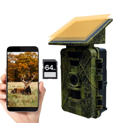SkyFace Cámara de Caza, Camara Fototrampeo 60MP 8K HD, WiFi Bluetooth Camara Fototrampeo con Visión Nocturna, Disparo de 0.1 s, Batería de 5200 mAh, IP66 Impermeable, para Monitoreo de Vida Silvestre