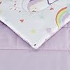 Amazon Basics Microfiber Kid's Bed-in-a-Bag 5 Piece Comforter Bedding Set, Twin, Unicorn Print #4