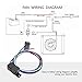 40 AMP Electric Radiator Fan Relay Kit 185 On 165 Off Electric Fan Wiring Kit with Temperature Sensor Switch Electric Cooling Fan Thermostat Kit Thermostat Radiator Fan Thermostat Switch for Fan