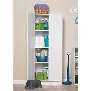 ClosetMaid Pantry Cabinet Cupboard with 2 Doors, Adjustable Shelves, Standing, Storage for Kitchen, Laundry or Utility Room, White ClosetMaid Pantry Cabinet Cupboard with 2 Doors Adjustable Shelves Standing Storage for Kitchen Laundry or Utility Room White