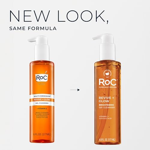 RoC Multi Correxion Revive + Glow Vitamin C Gel Brightening Cleanser, 6 oz - image 8