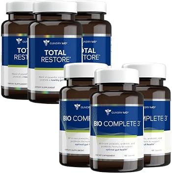 Gundry MD Bio Complete 3 and Total Restore 3 Packs Bundle