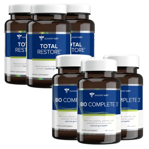 Gundry MD Bio Complete 3 and Total Restore 3 Packs Bundle