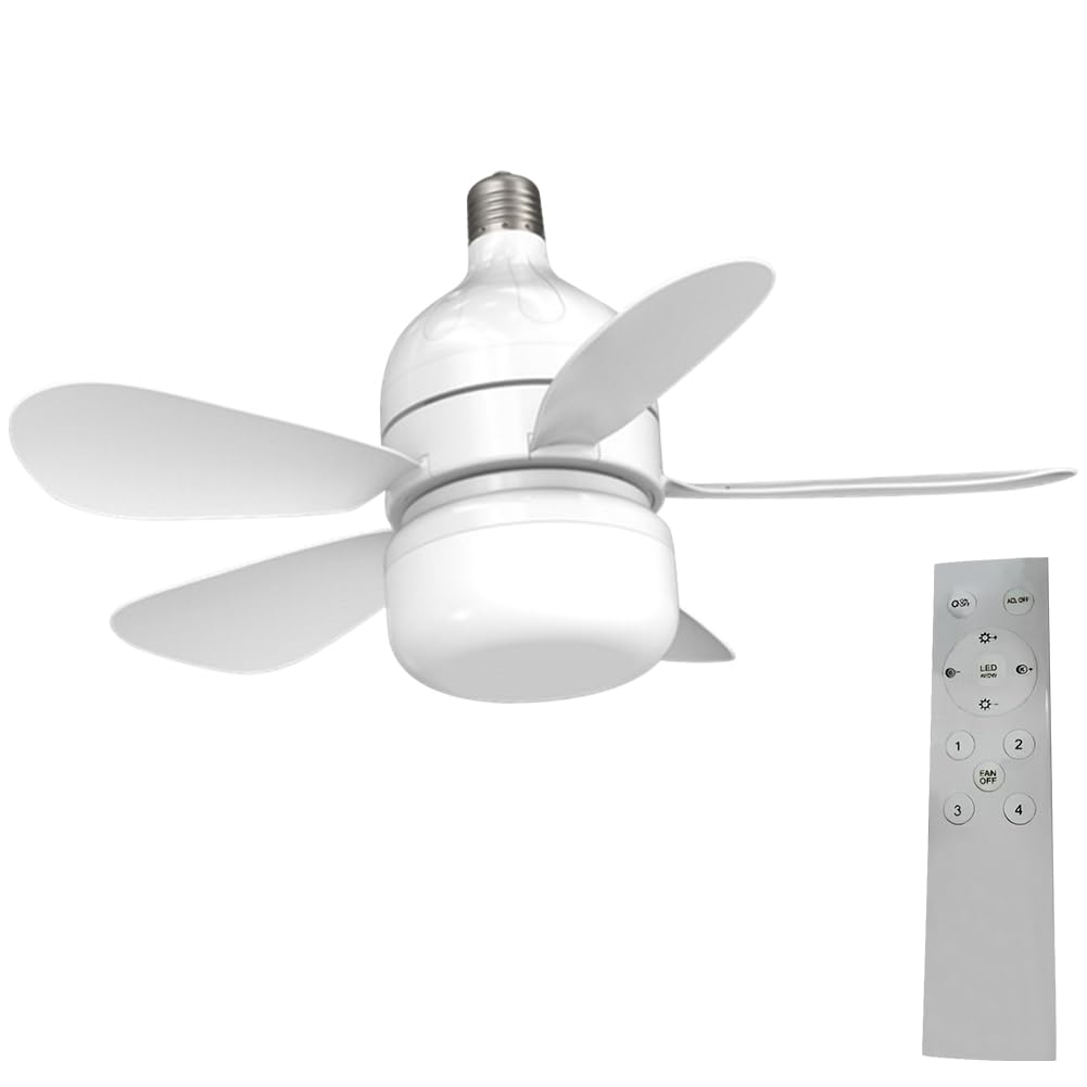 HTU Modern Ceiling Fan with Lights Remote Control Silent Ceiling Fan for Kitchen Bedroom Basement Dining Living Room