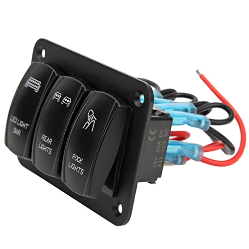 Panel de interruptor basculante de 3 bandas para navegación marina y rutas en ATV