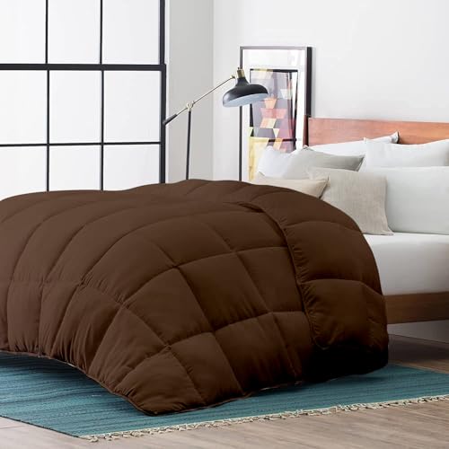 Image of Razzai Restful Sleep Microfiber Summer Season Ac Comforter 220 GSM (92 inch x 106 inch Inches /233cm x 269cm) - King Size Comforter|Chocolate Brown|