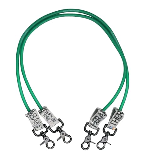 THERABAND Wellness Station Professional Latex Resistance Tubing With Connectors for Physical Therapy, Exercise Station for Rehab, Lower Pilates, Set of 2, 24 Inch, Green, Heavy, Level 4