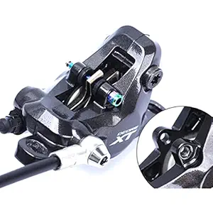 Meadawgs 2 Pieces MTB Bike Bicycle Hydraulic Disc Brake Pad Plug Fixed Bolt M4 Gold