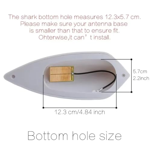 Image of Shark Fin Antenna Cover for Acura ZDX 2009-2017, Automotive Shark Fin GPS FM AM Radio Antenna,Silver