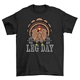 Turkey on The Gain Train - T-shirt amusant pour haltérophilie - Design unisexe, parfait pour les fêtes de jour des jambes., Noir , S