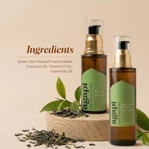 Image of Agapi Sikkim | Green Tea Facial Cleanser 100ml | Handcrafted | Sustainable | Luxurious | Gentle Cleanser | Cruelty-Free | Ideal for All Skin Types | Green Tea Extract