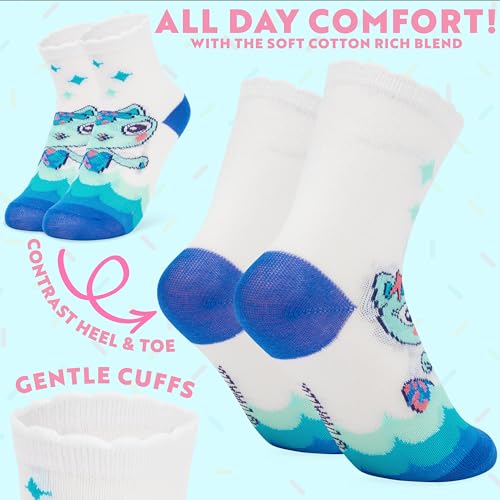 Gabby's Dollhouse Girls Socks, 5 Pack of Calf Length Toddlers & Kids Socks, Soft Breathable Preschool Casual, Gifts for Girls (4/6.5 US, Multi)4