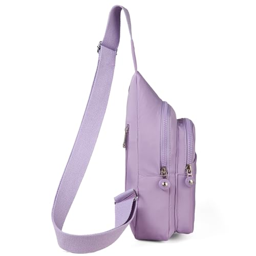 Image of Banelu Small Sling Backpack Crossbody Bags for Women, Small Sling Bag Cross Body Bag Crossbody Purses - Purple