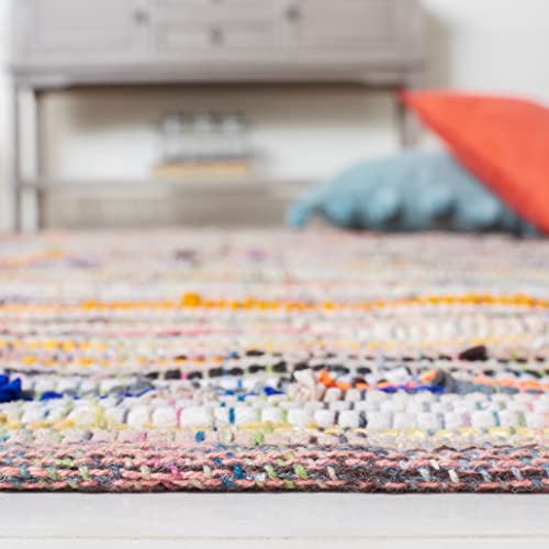 Tapete decorativo SAFAVIEH 8x10 Boho algodón hecho a mano miniatura 6