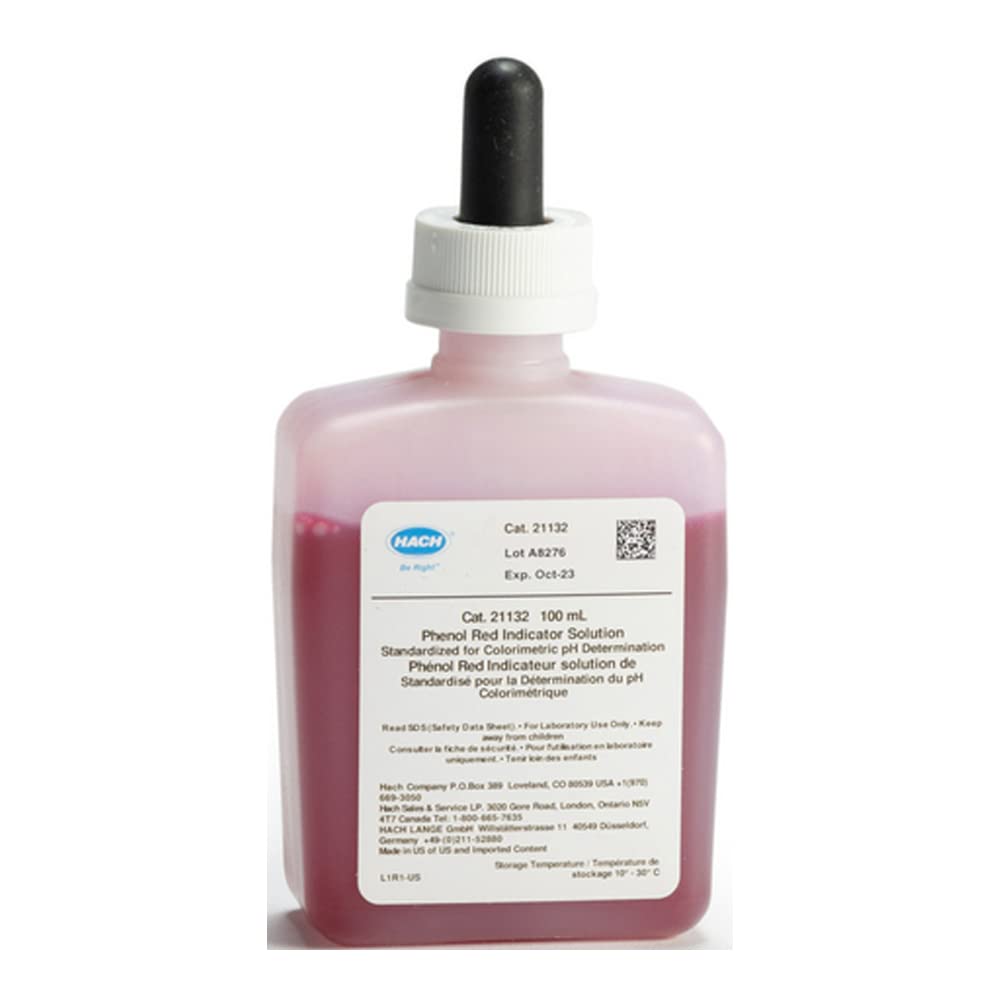 Hach 21132 Phenol Red Indicator Solution, 100 mL MDB