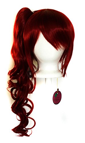 red wig ponytail