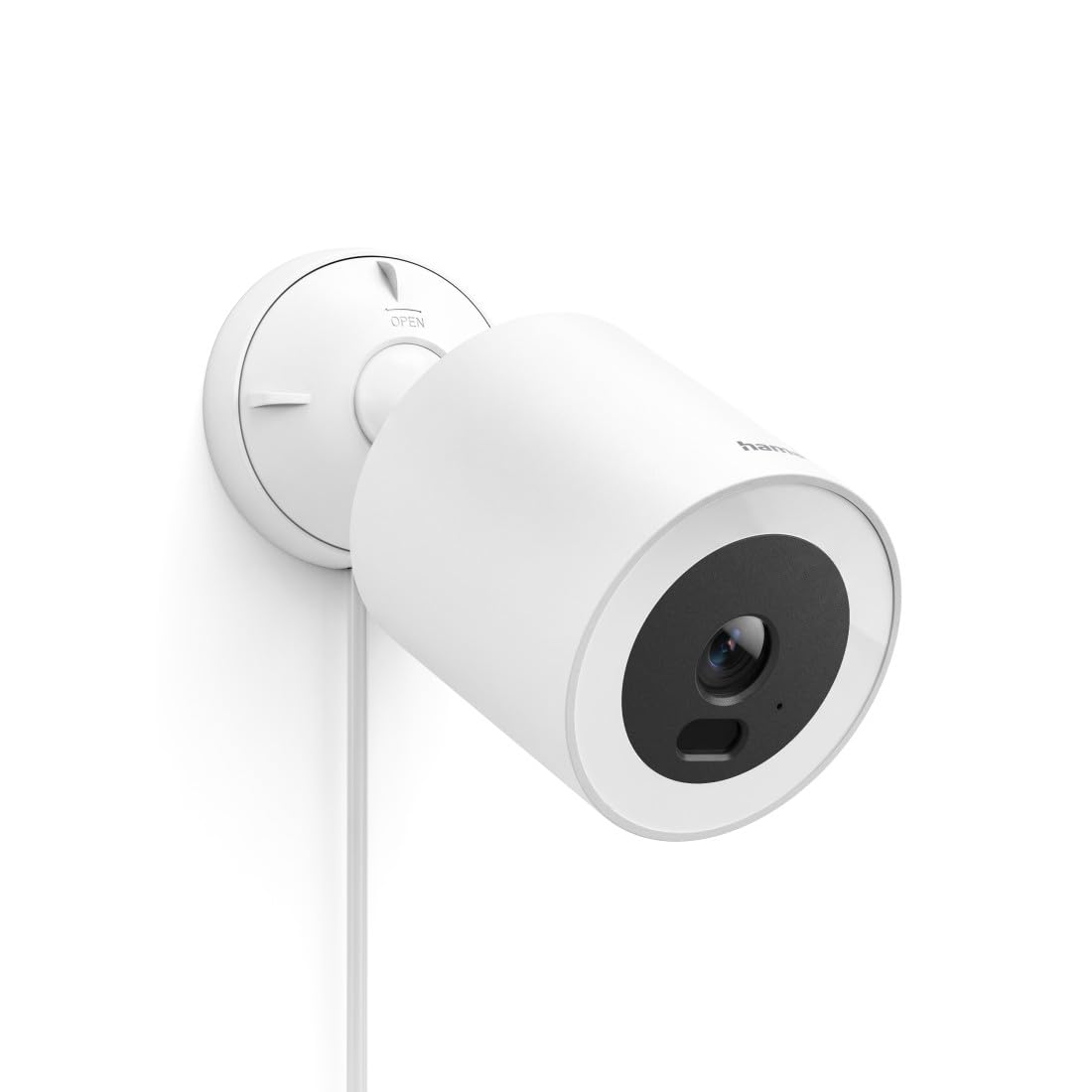 Hama WLAN Überwachungskamera außen (mit Bewegungsmelder und Licht, Outdoor WLAN Kamera IP65 mit Infrarot-Nachtsicht, Farbnachtsicht, Personenerkennung, Sprechfunktion, Aufzeichnung, Speicher) weiß