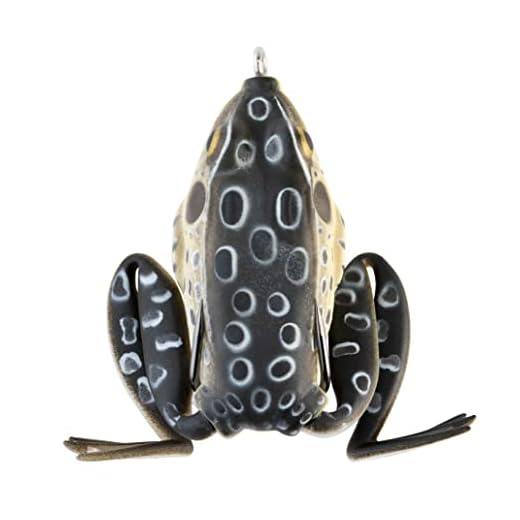 Lunkerhunt Lunker Frog, Croaker – Fishing Lure with Realistic Design, Legs Extend and Retract in Use, Great for Bass and Pike, Freshwater Lure with Hollow Body, Weighs ½ oz, 2.25” Length