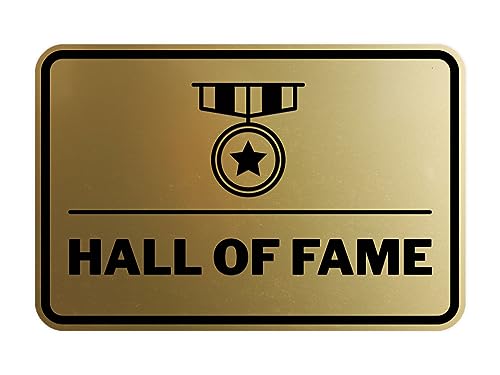 Pancarte Hall of Fame or brossé Signs ByLITA pour habiller un mur vide