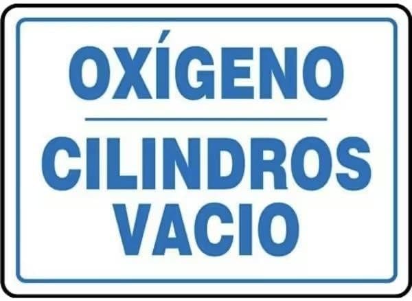 SAFETY SIGN OXYGEN EMPTY CYLINDERS, Mfr: SHMCPG572XT-A