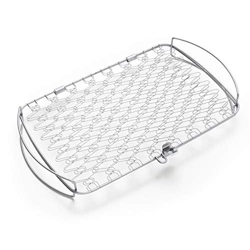 Weber 6471 Grillkorb 28x46 cm, Fisch- und Gemüsehalter, groß